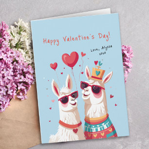 Carte Goofy Llama Pun Couple Funny Valentine's Day Card