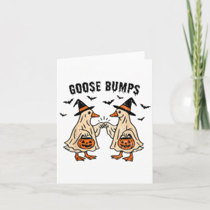 Carte Goose Bumps Canard Camping Halloween drôle Vintage