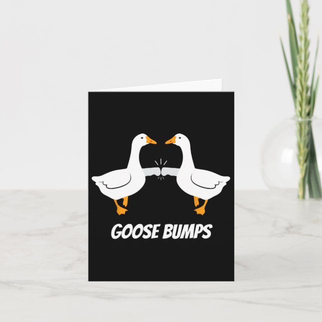 Carte Goose Bumps Humoristique Conception De Pun Pour Pa (Devant)