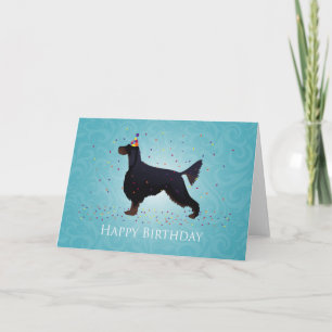 Carte Gordon Setter Joyeux design d'anniversaire