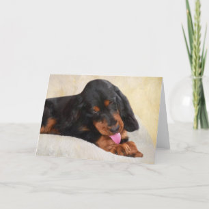 Carte Gordon Setter Puppy Greeting Cards