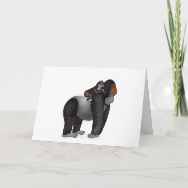 Carte Gorilla et Fête des pères bébé (Devant)