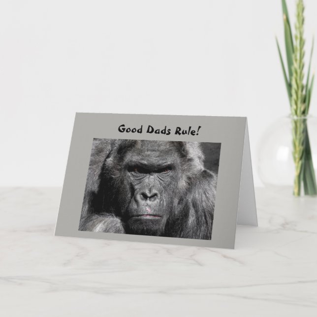Carte Gorilla, Fête des pères Grey Card (Devant)