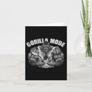 Carte Gorilla Mode Gym Ape Fitness Coach Swole Monkey