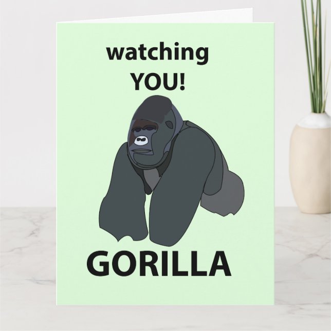 Carte Gorilla Vous Regarder Drôle Gorilla (Devant)