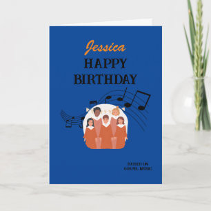 Carte Gospel Music Joyeux anniversaire personnalisé