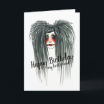 Carte Goth Happy Birthday Best Friend<br><div class="desc">Happy Birthday my best friend standard greeting 5" x 7" card.</div>