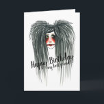Carte Goth Happy Birthday Best Friend<br><div class="desc">Happy Birthday my best friend standard greeting 5" x 7" card.</div>