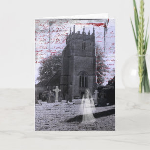 Carte Goth Haunted Cemetery Greeting Card