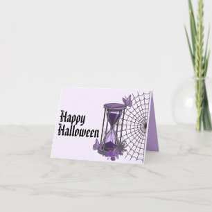 Carte Goth Spiderweb et Halloween en sablier