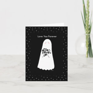 Carte Goth Valentine Anniversaire Déplaisant mignon Ghos