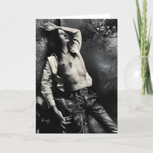 Carte Gothic Raven Greeting Card