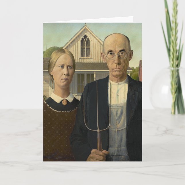 Carte Gothique américain de Grant Wood (Devant)