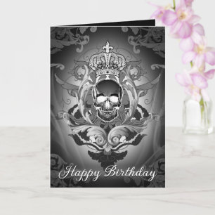 Carte Gothique Crâne roi : Dark Baroque Regal Anniversai