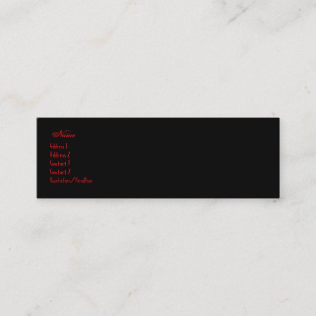 carte gothique de buisiness (Devant)