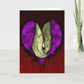 Carte gothique de Saint-Valentin d'amour de zombi