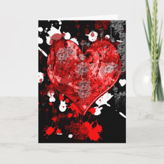 Carte gothique éclaboussée de Saint-Valentin de