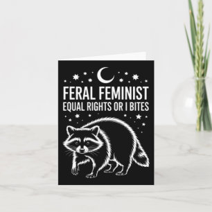 Carte Gothique Féministe Raton Laveur Sauvage