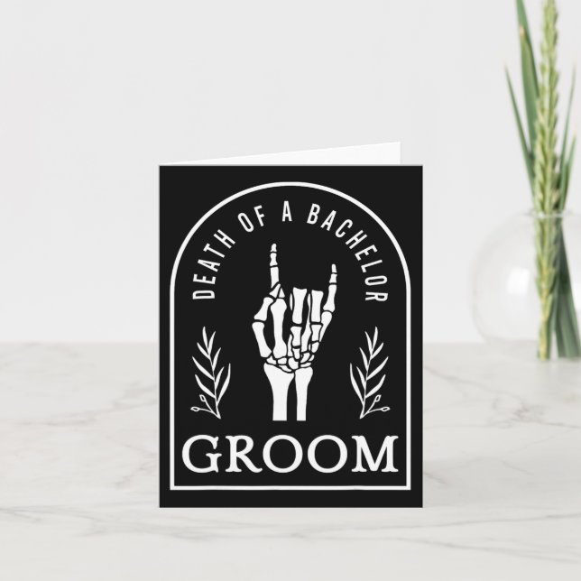 Carte Gothique Groom Décès D'Un Bachelor Mariage (Devant)