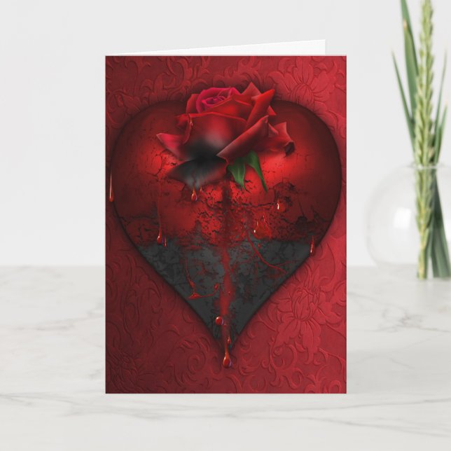 Carte gothique Valentine (Devant)