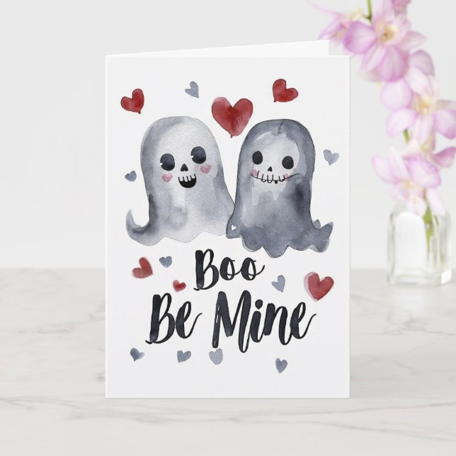 Carte Goths Saint-Valentin Fantômes aux coeurs (Orchidée)