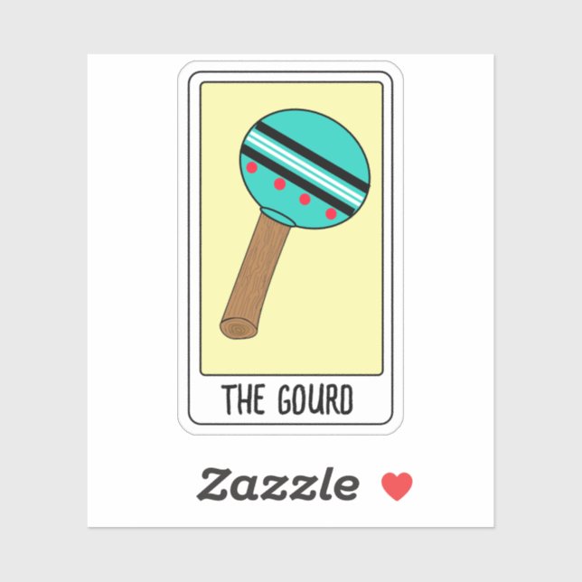 Carte Gourd-Tarot - Sticker Vinyl (Feuille)