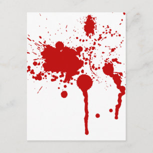 Carte Goutte de sang Bloody Bleeding Halloween