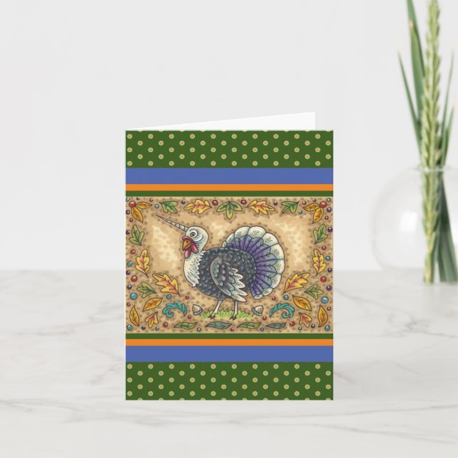 CARTE GRÂCE À L'UNICORN TURQUIE, IMAGINAIRE WHIMSICAL (Devant)