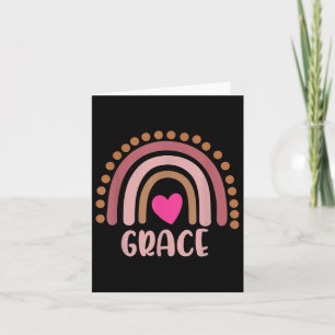 Carte Grace Nom Mignon Cœur Personnalisé Amour Arc-en-ci