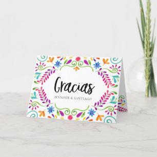 Carte Gracias Mariage à thème mexicaine