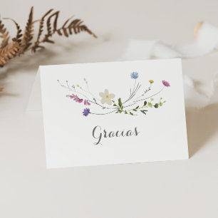 Carte Gracias Mariage Dainty Wild Colorful