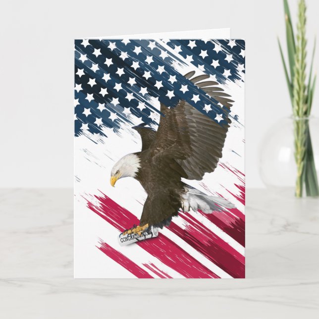 Carte Grad Bald Eagle Avec Bravo Diplôme (Devant)