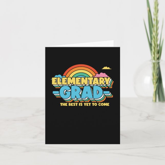 Carte Grad élémentaire - Sticker de jour de diplôme (Devant)
