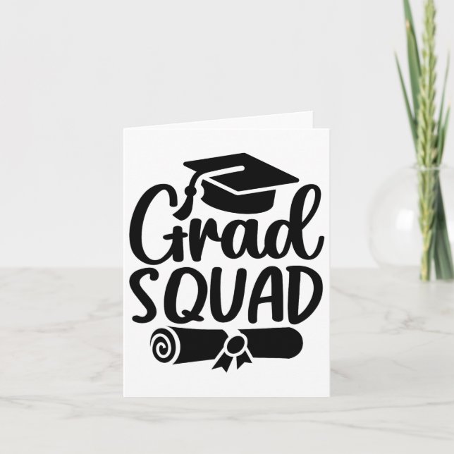 Carte Grad Squad Cl De 2025 Graduation (Devant)