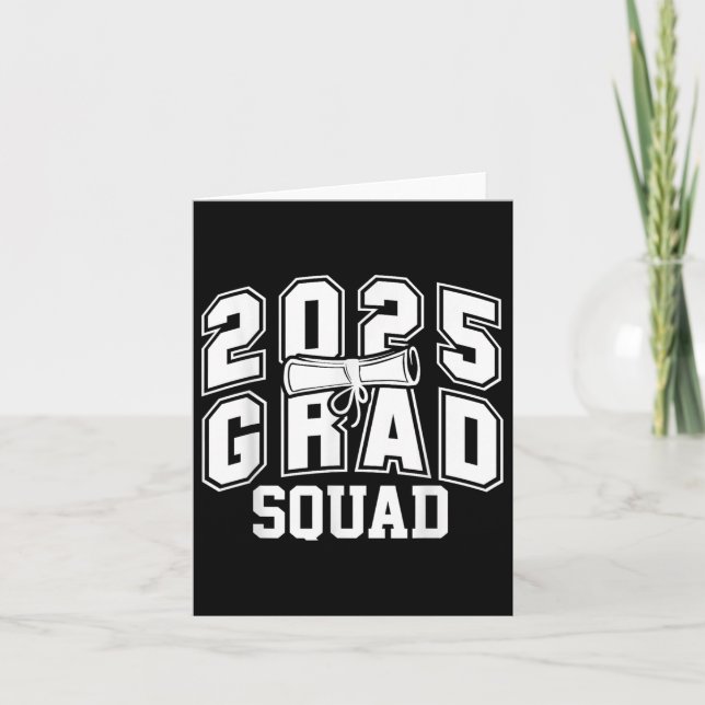 Carte Grad Squad Cl De 2025 Graduation (Devant)