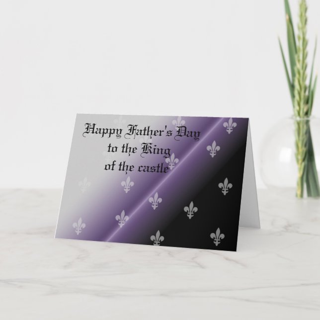 Carte Gradient royal gothique de papa de fête des pères (Devant)