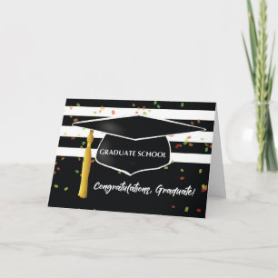 Carte Graduate School avec Casquette noir blanc