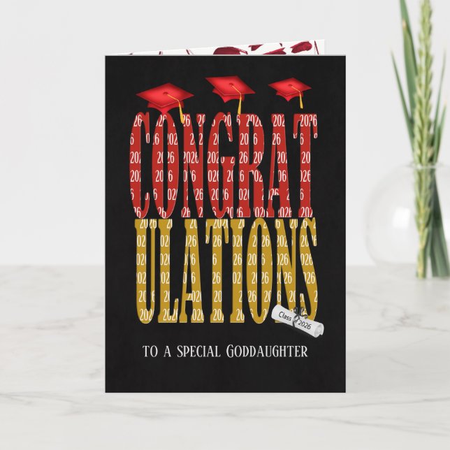 Carte Graduation 2025 pour Godgirl (Devant)