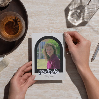 Carte Graduation Announcement from University with Photo