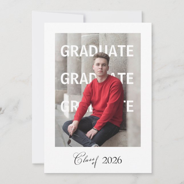 Carte Graduation Announcement Photo Pop style (Devant)