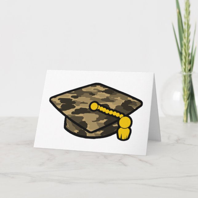 Carte Graduation Cap Khaki Camo (Devant)