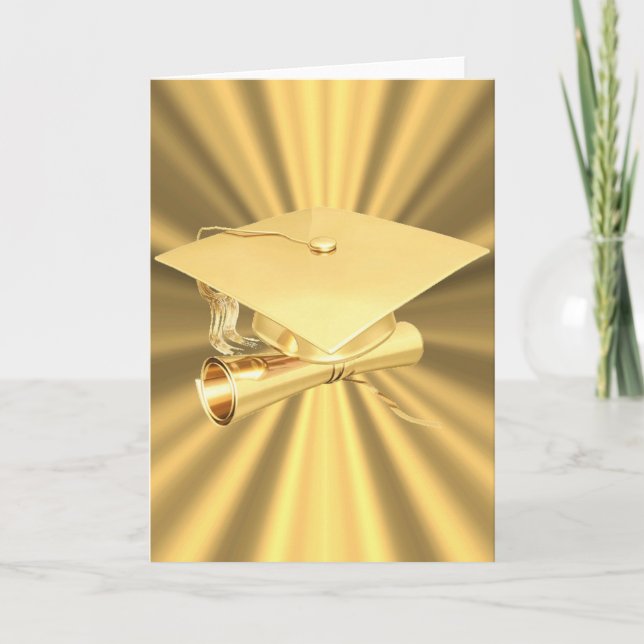 Carte Graduation Card-Gold (Devant)
