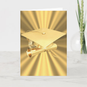 Carte Graduation Card-Gold