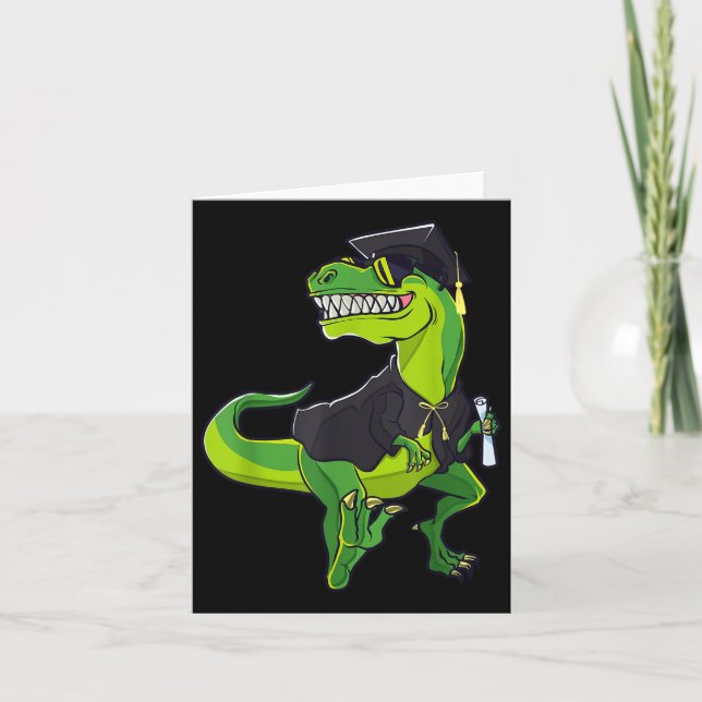 Carte Graduation Cl De 2025 Dinosaur Dinosaure T-rex Gra (Devant)