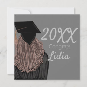 Carte Graduation College Lycée Girl Graduate