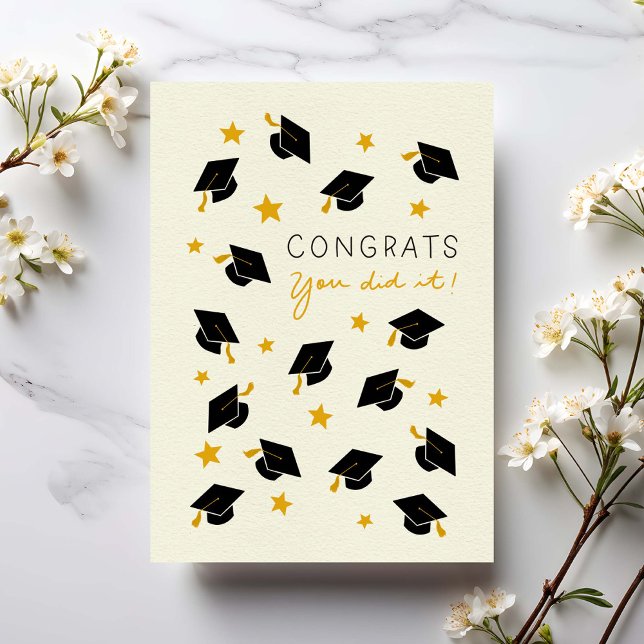 Carte Graduation Congrats manuscrits Vous L'Avez Fait (Créateur téléchargé)