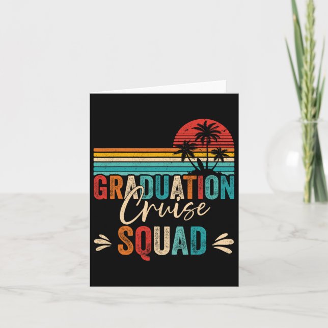 Carte Graduation Cruise Squad 2025 Funny Cruising Gradua (Devant)