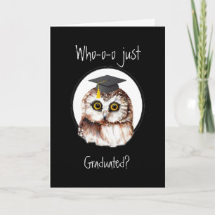 Carte Graduation Cute Wise Owl