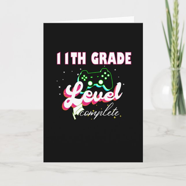 Carte Graduation de 11e année Gamer (Devant)