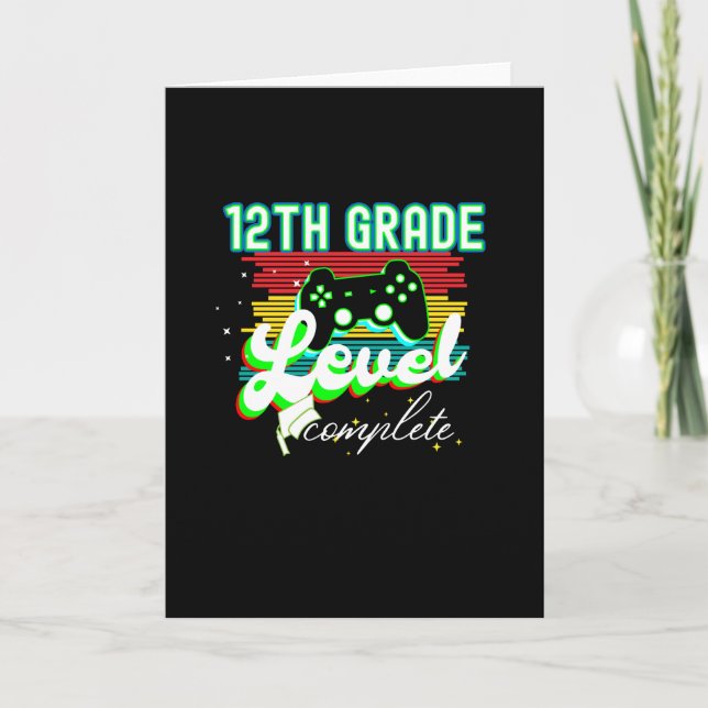 Carte Graduation de 12e année Gamer (Devant)